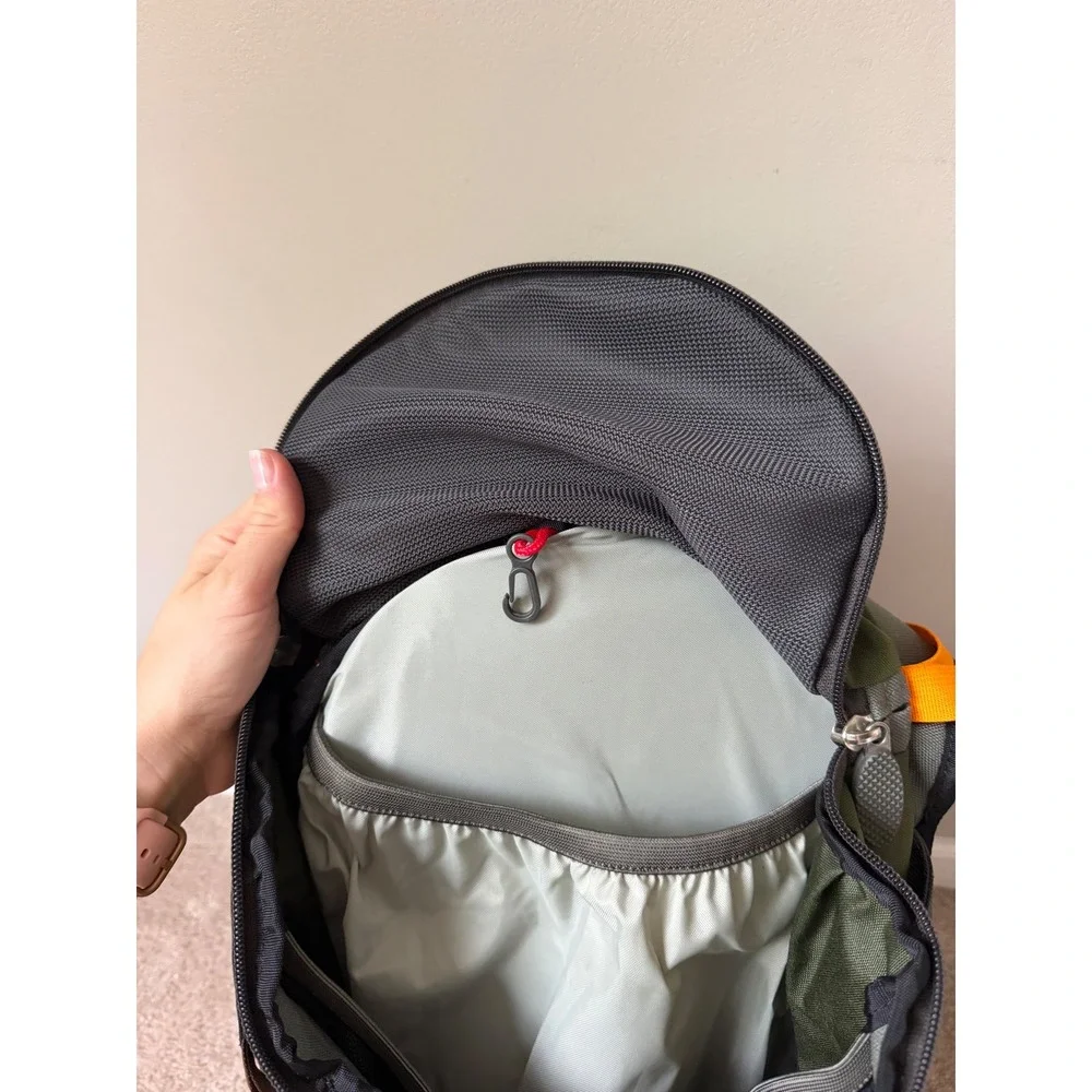 Vintage Vortex Hiking Backpack Internal Frame Green Gray Orange Y2K Gorpcoe